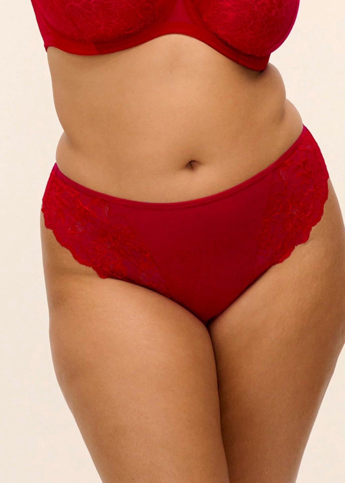 Elomi Brianna Thong in Haute Red – product view 1