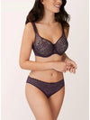 Empreinte Melody Invisible full cup bra in burgundy color