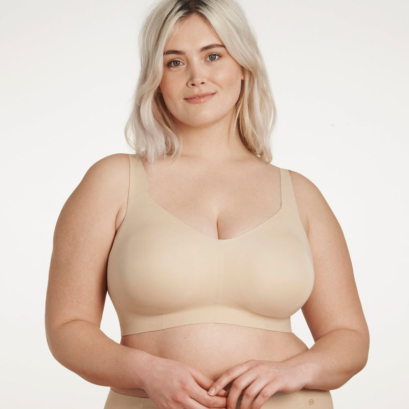 Evelyn & Bobbie Beyond Bra in Sand – front view