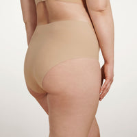 Evelyn & Bobbie High Waisted Retro Bikini in Sand – back view