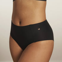 Evelyn & Bobbie High Waisted Retro Bikini in Black – side view