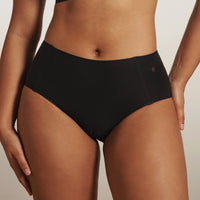 Evelyn & Bobbie High Waisted Retro Bikini in Black – detail view