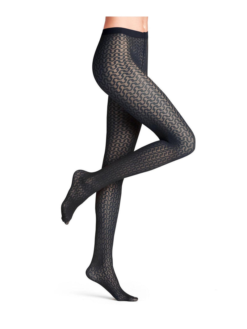 Falke Black Cryptogram Fashion Tights