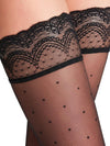 Falke Black Polka Dot Stay Ups