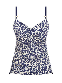 French Navy Hope Bay Twist Front Tankini