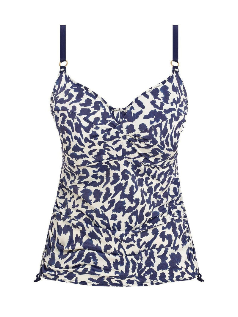 French Navy Hope Bay Twist Front Tankini