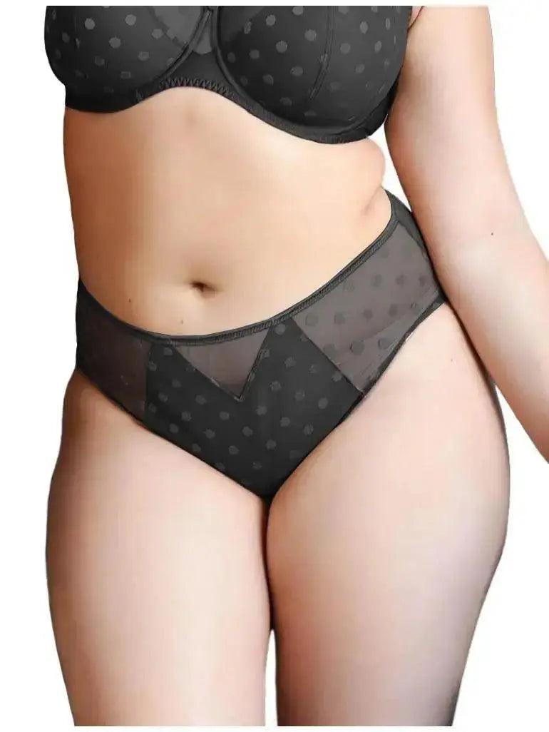 Fit Fully Yours Black Carmen polka dot bra