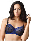 Black Cobalt Nicole See-Thru Lace Bra