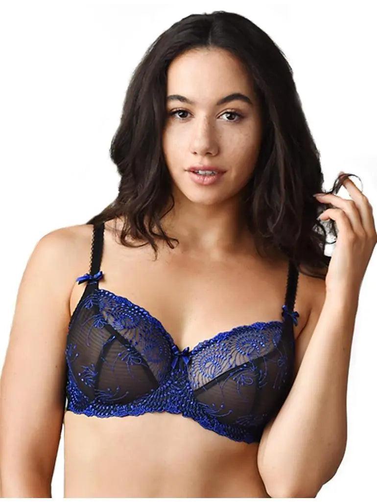 Alexa See-Thru Lace Bra Black 42J by Fit Fully Yours