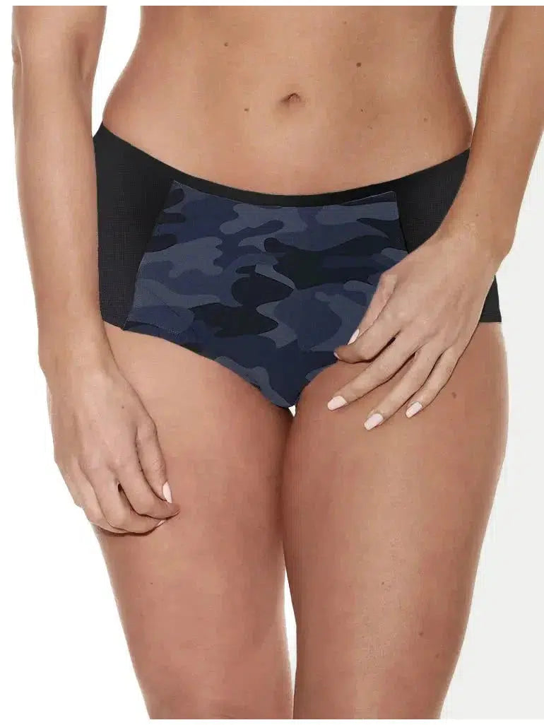 Fit Fully Yours Blue Camo Pauline Boyshorts