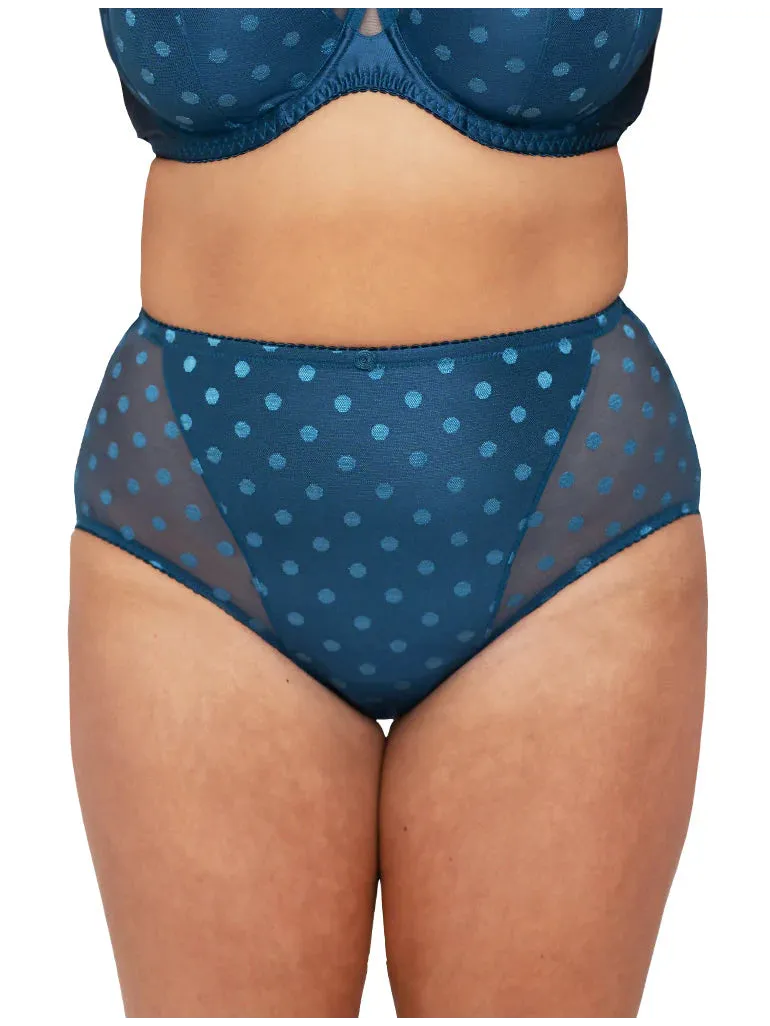 Fit Fully Yours-Blue Coral Carmen High Rise Briefs
