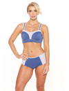 Blue and Silver Pauline Sports Bra