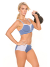 Blue and Silver Pauline Sports Bra