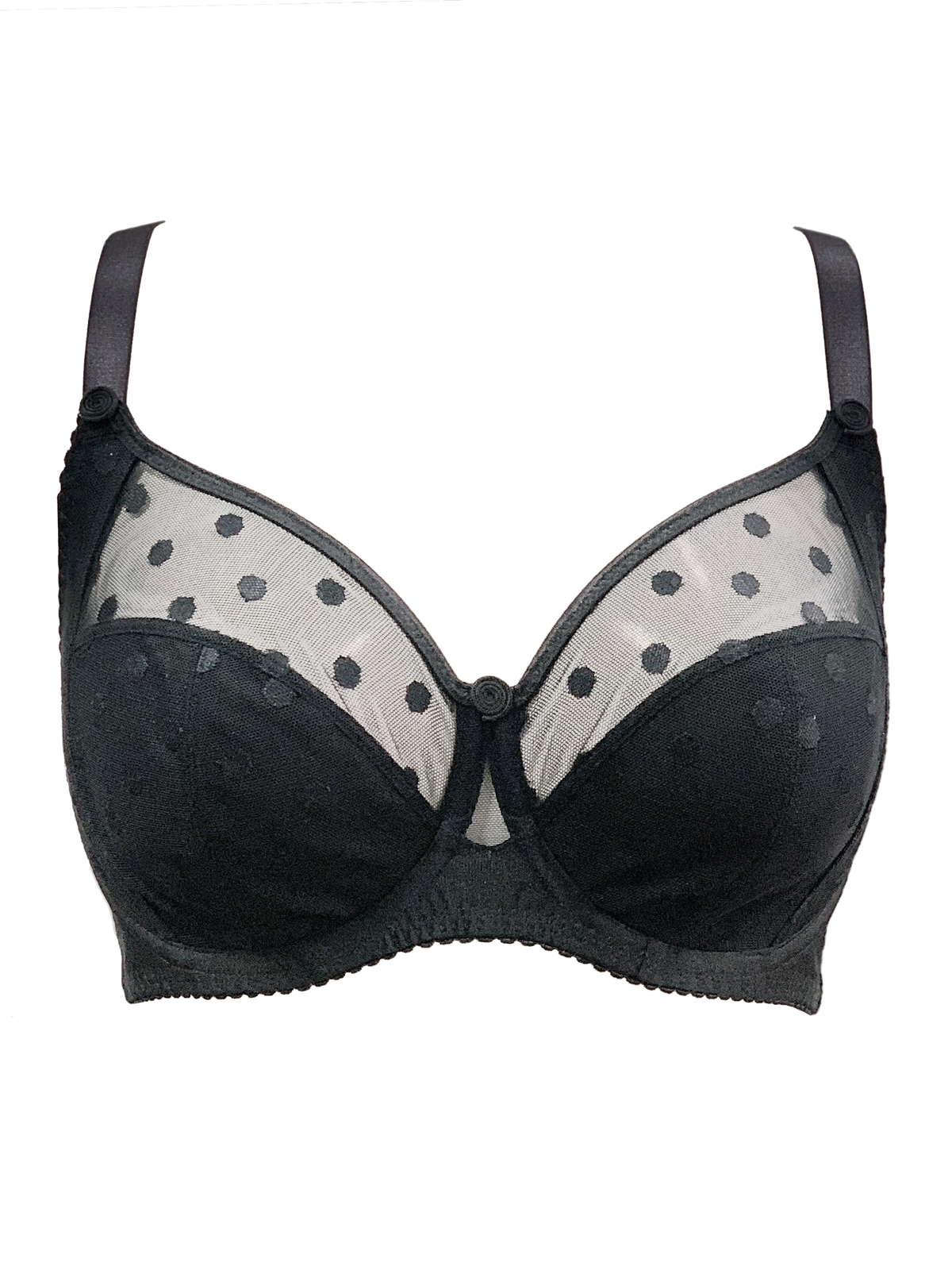 Black Carmen Polka Dot Bra