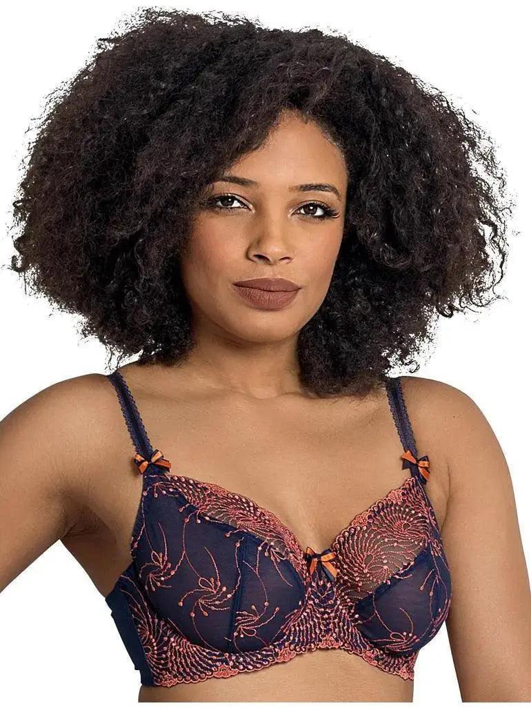 Navy Coral Nicole See-Thru Bra