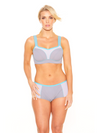 Silver & Teal Pauline Sports Bra