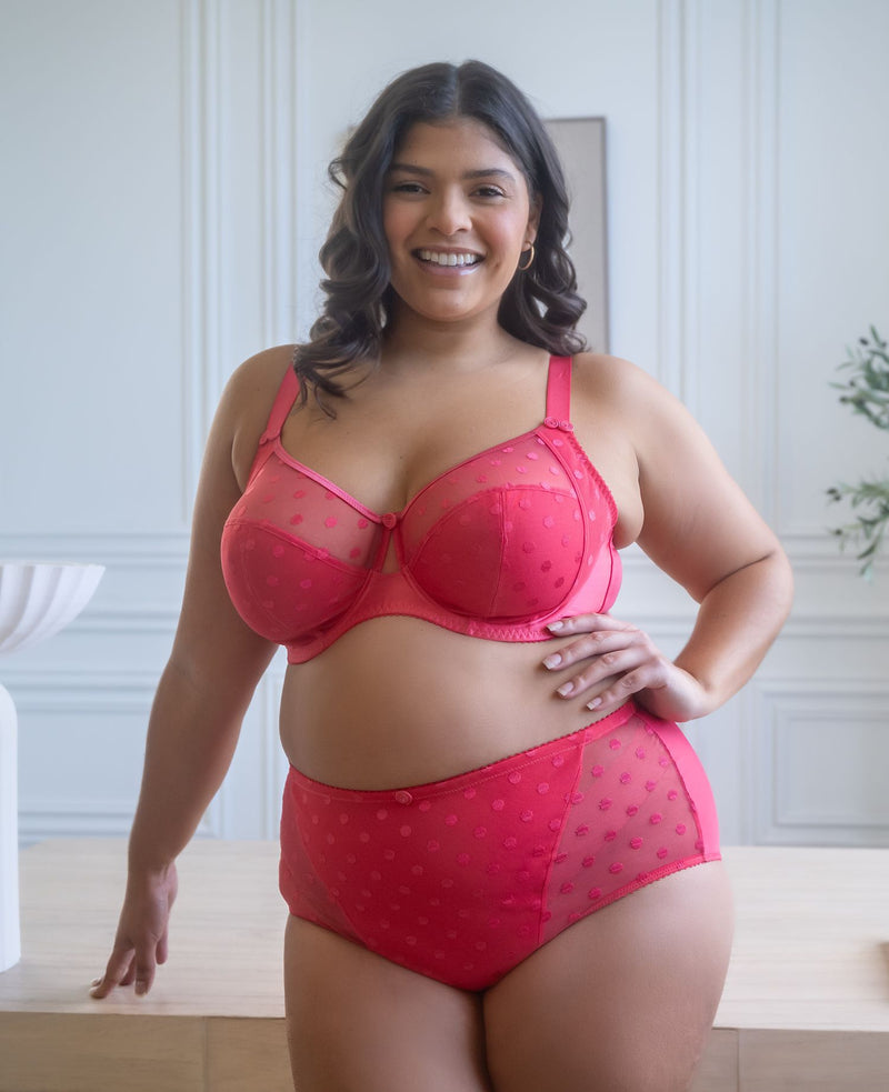 Fit Fully Yours-Teaberry Carmen Polka Dot Bra