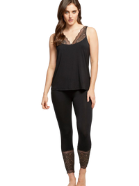 Black Legging with Lace Trim with matching top