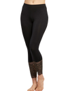 Black Legging with Lace Trim