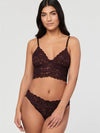 Fleurt Cocoa Longline Bralette & Brazilian Panty Set