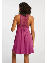 Fleurt-Cranberry Pointelle Iconic Full Chemise