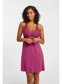 Fleurt-Cranberry Pointelle Iconic Full Chemise