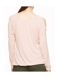 Fleurt With Me Dusty Rose cold shoulder top - back