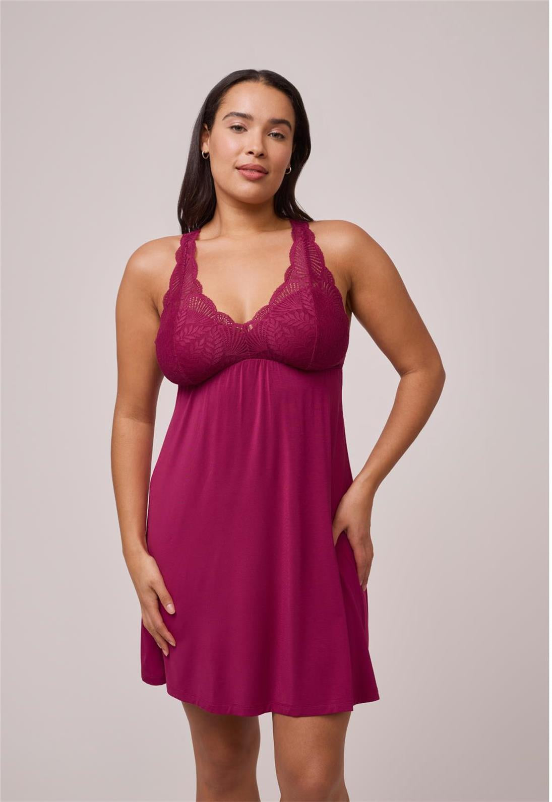 Fleur’t Belle Époque Full Chemise 680F in Dark Cherry – official product view 1
