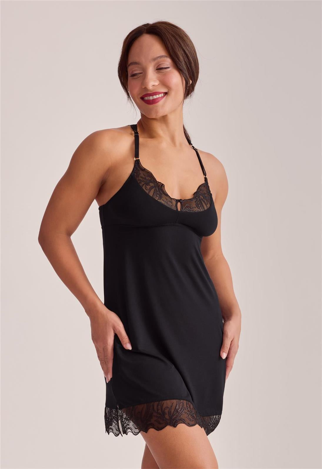 Fleur’t Desire Chemise style 6057 in Black – official product view 2