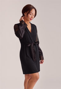 Fleur’t Desire Kimono style 6325 in Black – official product view 4