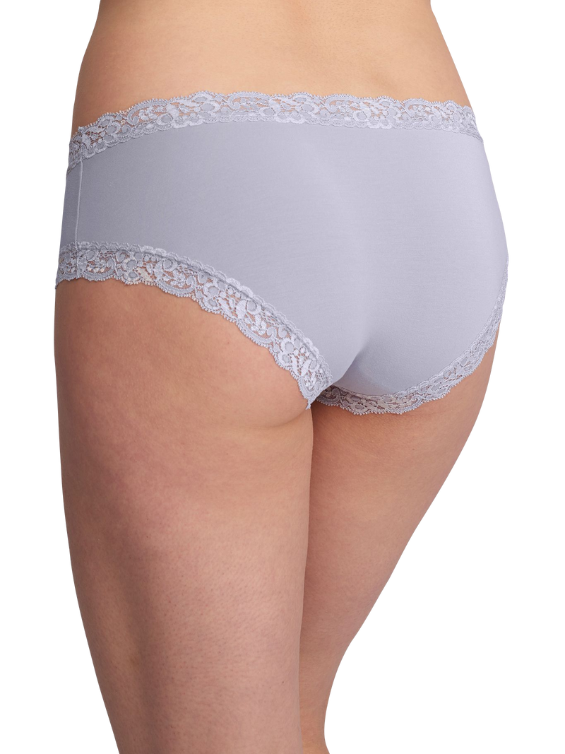 Back of Fleurt Iconic boyshorts in Moonstone color