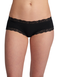 Fleurt Black Iconic Boyshort - front