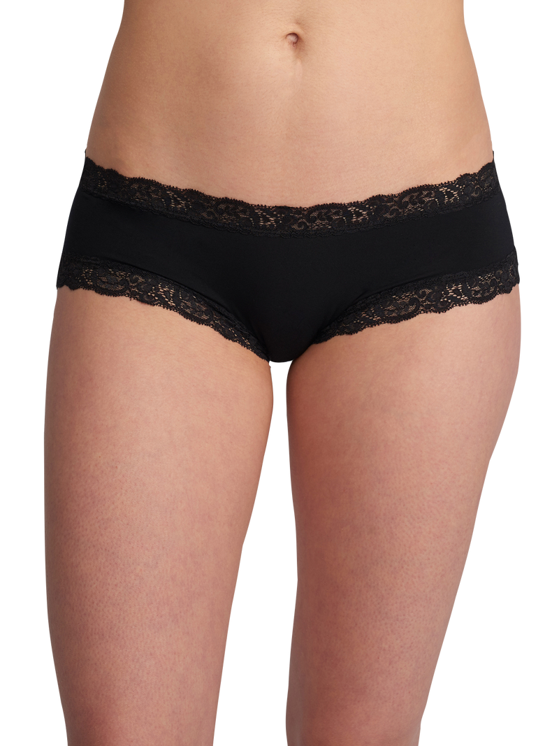 Fleurt Black Iconic Boyshort - front