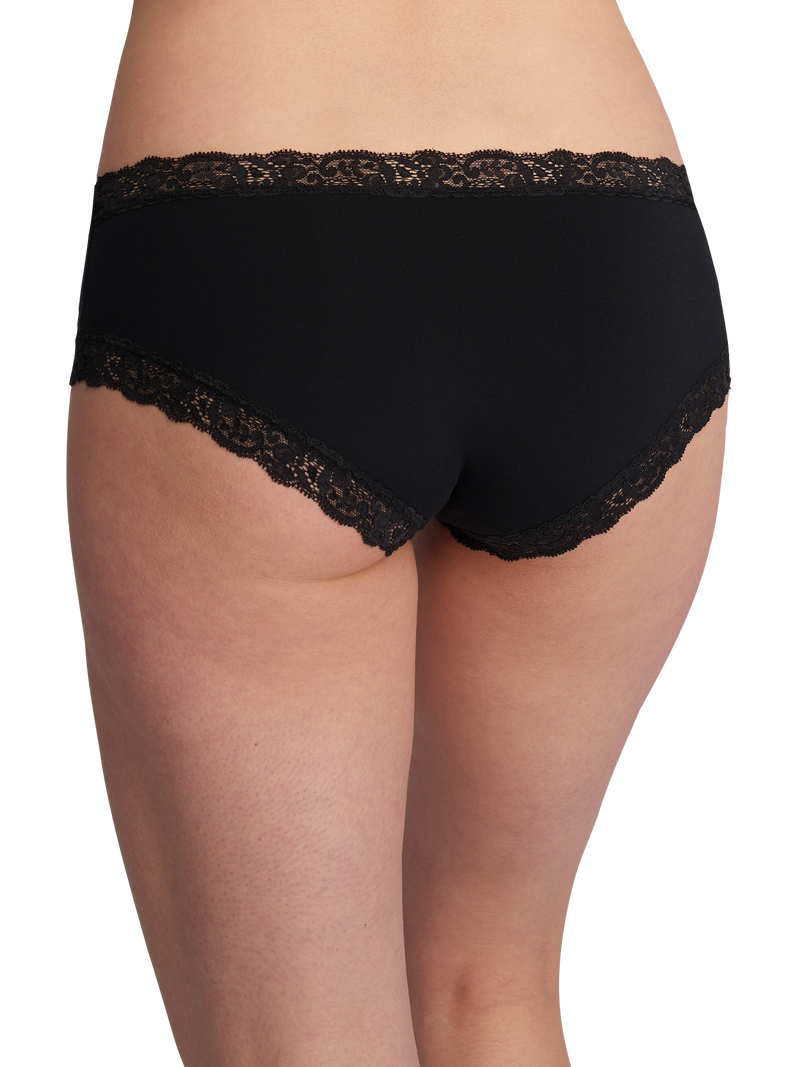 Fleurt Black Iconic Boyshort - back