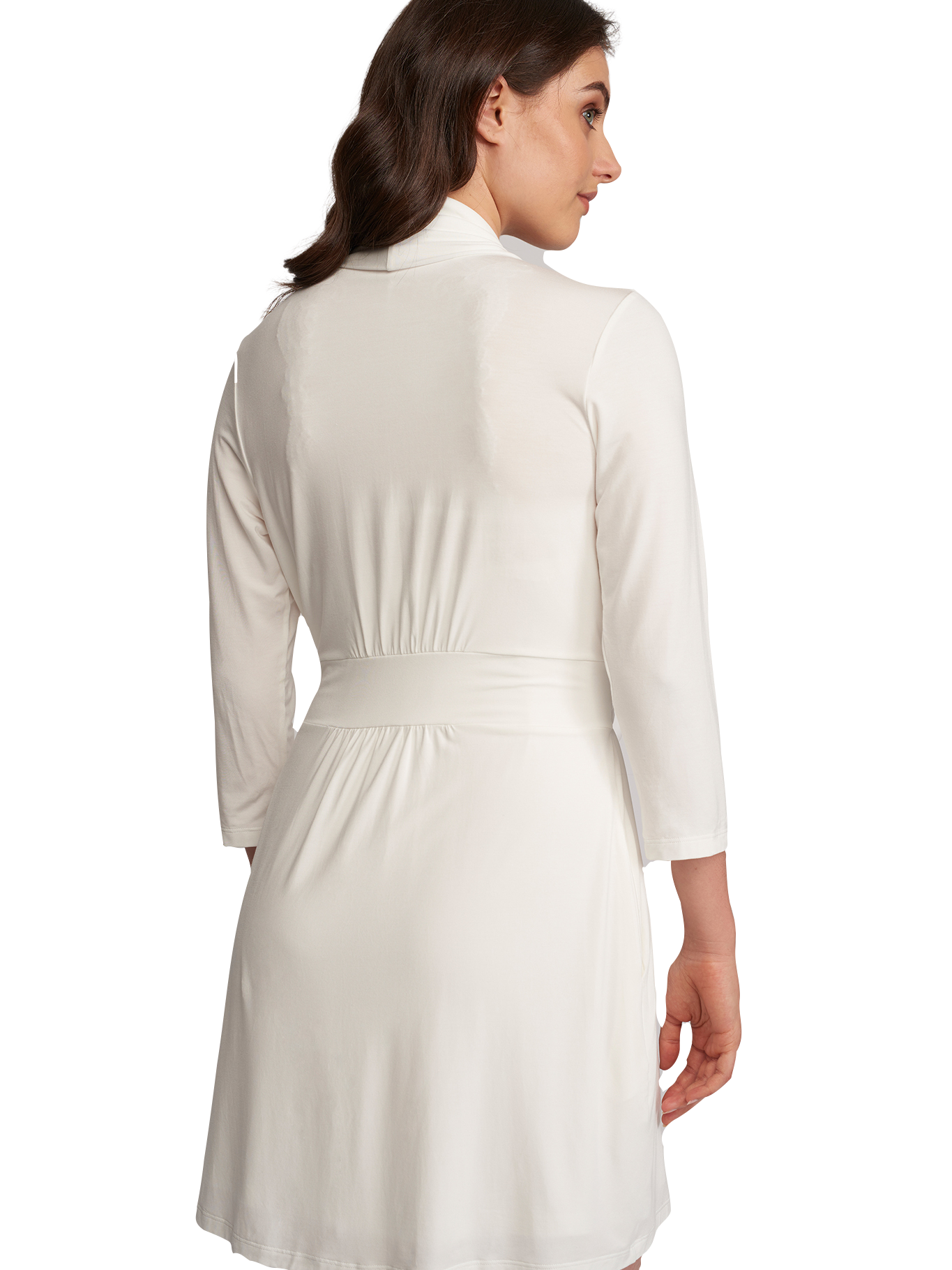 Back of Fleurt Iconic Robe in Chantilly color
