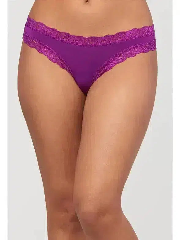 Back of Fleurt Iconic thong in dark orchid color