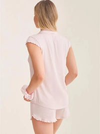 Fleurt-Fleur't Strawberry Whip Shortie PJ Set with Scrunchie