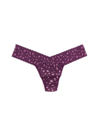 Hanky Panky Black Tulip/Lavender Tea Cross Dyed Leopard Low Rise Thong