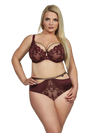 Kris Line Burgundy Selena Soft Lace bra with matching panties