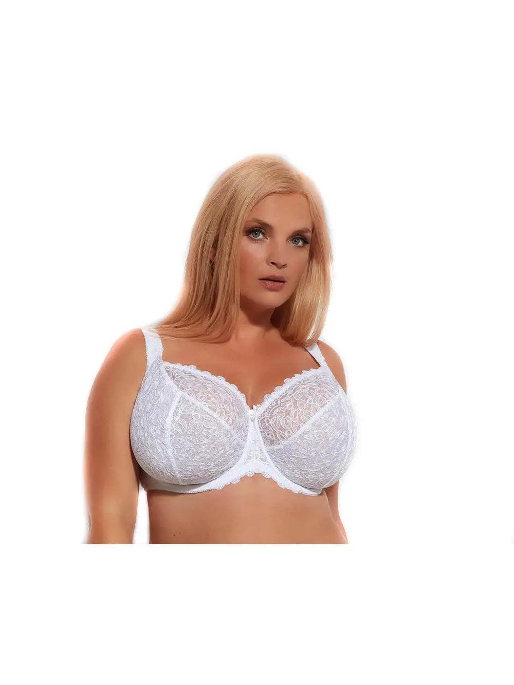 Kris Line White Betty Soft Cup Bra in Bands 30 through 40