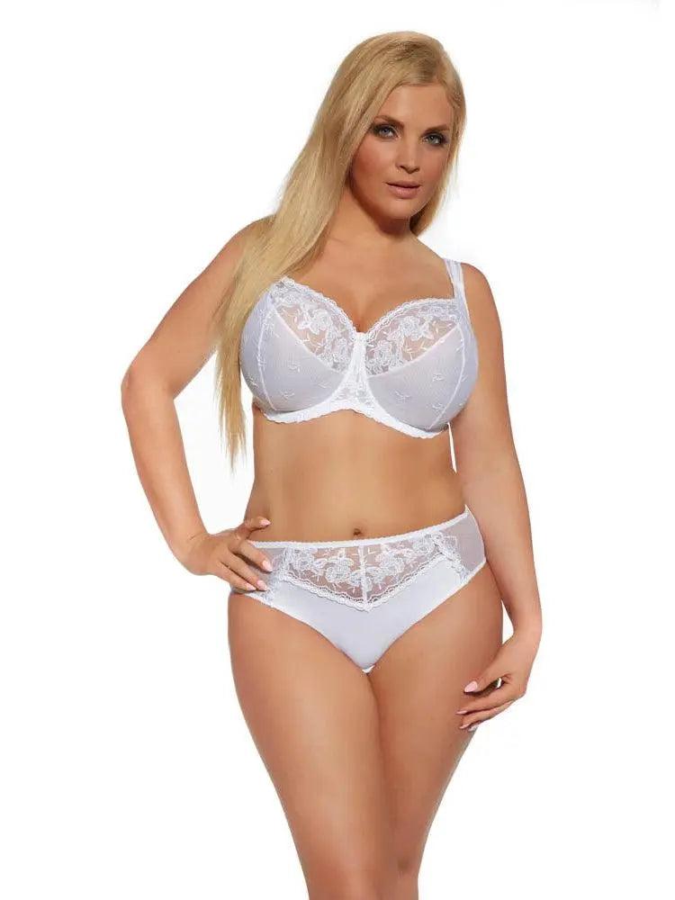 White Brilliant Soft Cup Bra in bands 44 through 50