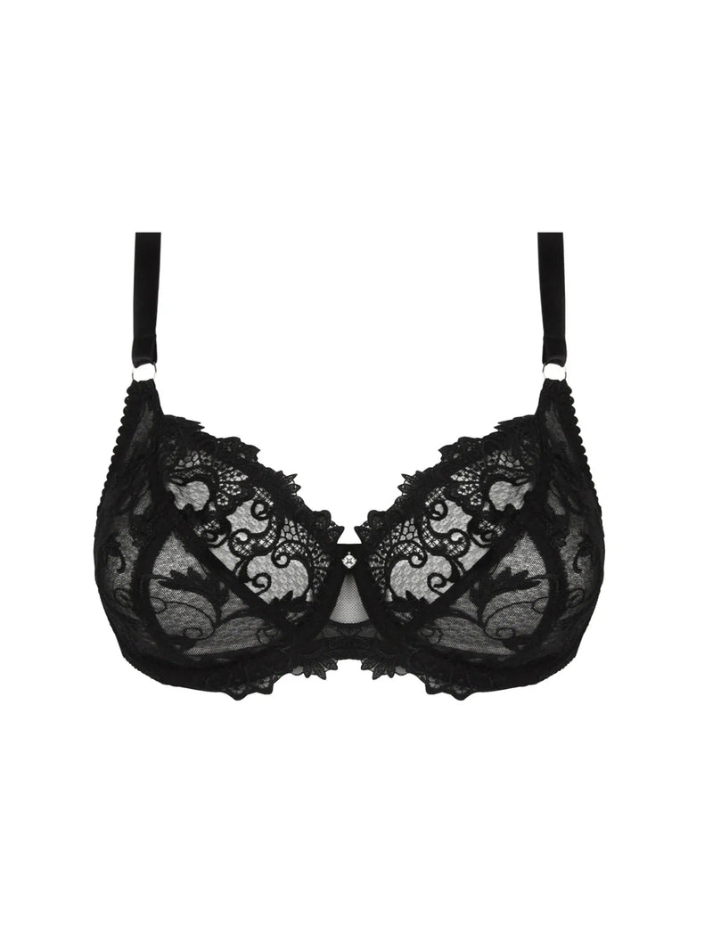 Lise Charmel-Black Dressing Floral 3/4 Cup Bra