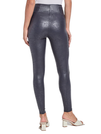 Back of Lysse True Navy Matilda foil leggings