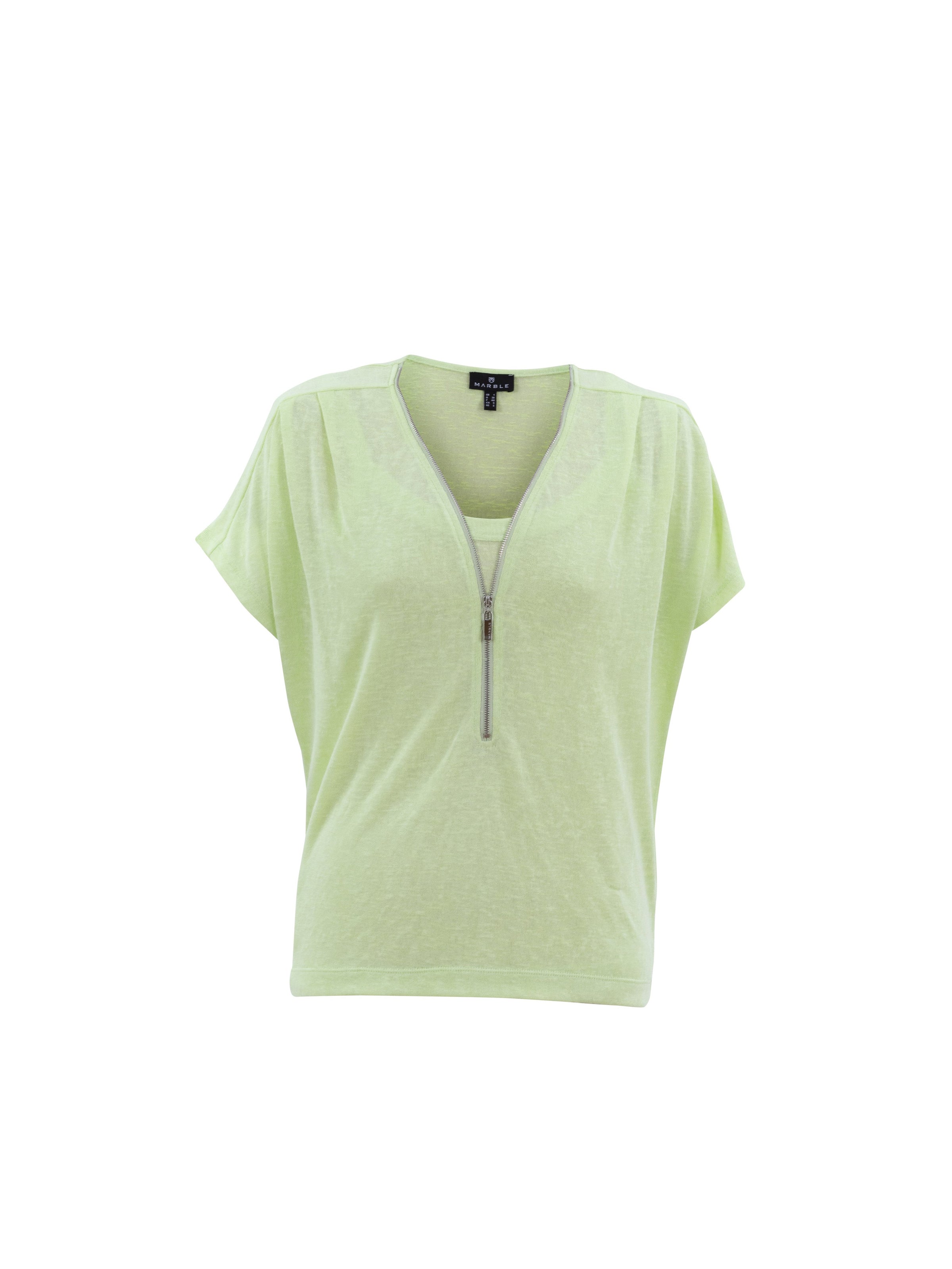 Marble Lime Top with Zipper and Tank