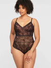 Montelle Intimates Black Enchanted Lace Bodysuit