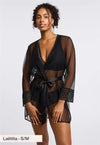Montelle Intimates Black Lacy Cover-Up