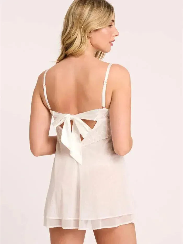 Montelle Intimates-Chantilly Montelle Lacy Babydoll Set