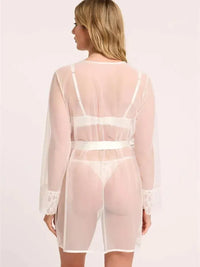 Montelle Intimates-Chantilly Montelle Lacy Cover-up Robe