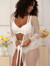 Montelle Intimates-Chantilly Montelle Lacy Cover-up Robe