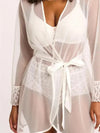 Montelle Intimates-Chantilly Montelle Lacy Cover-up Robe